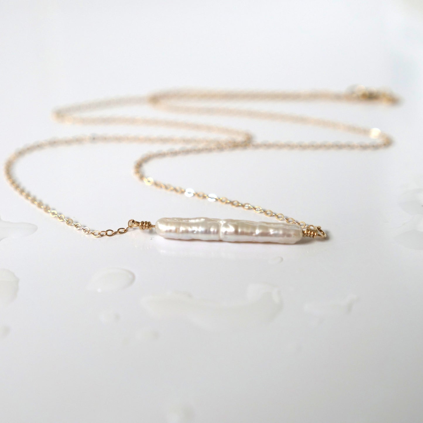 14k Gold Filled Pearl Necklace