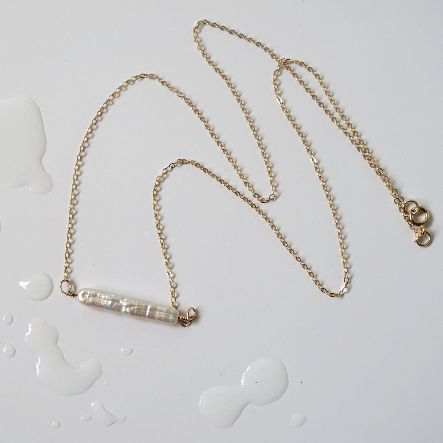 14k Gold Filled Pearl Necklace