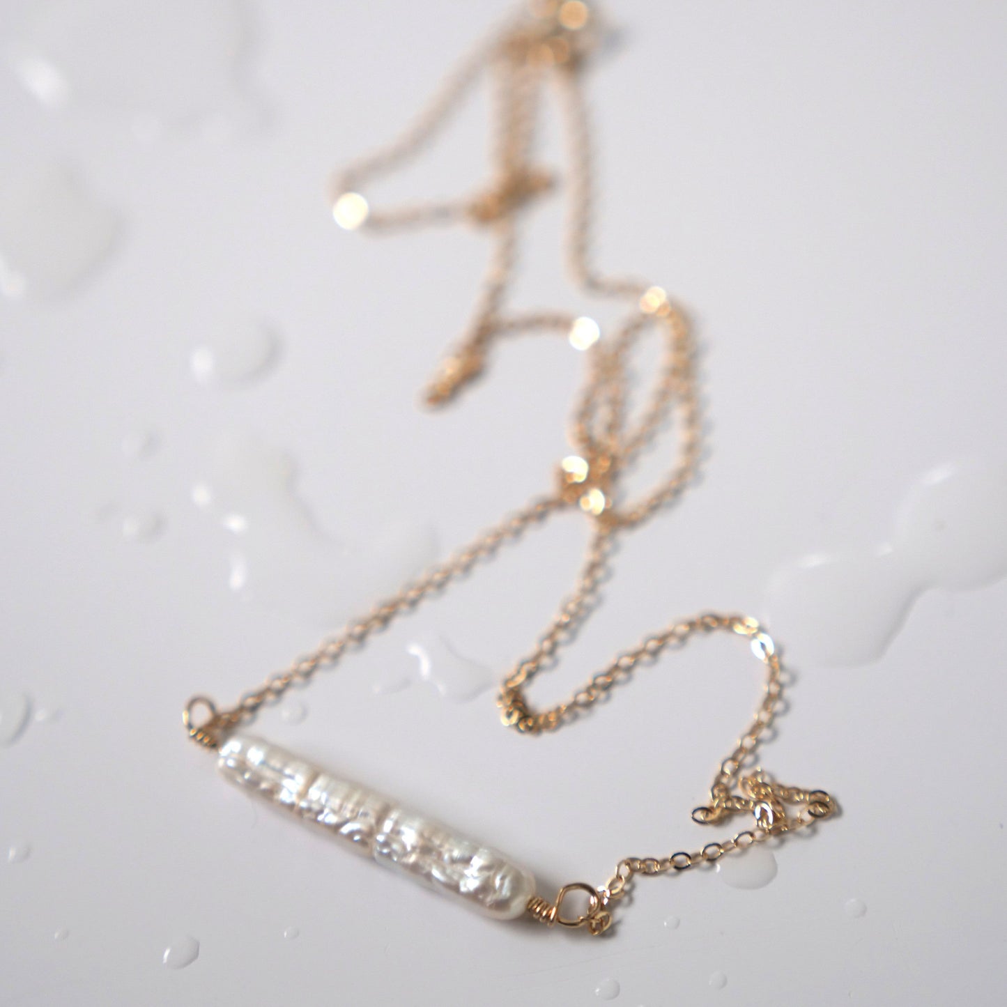 14k Gold Filled Pearl Necklace