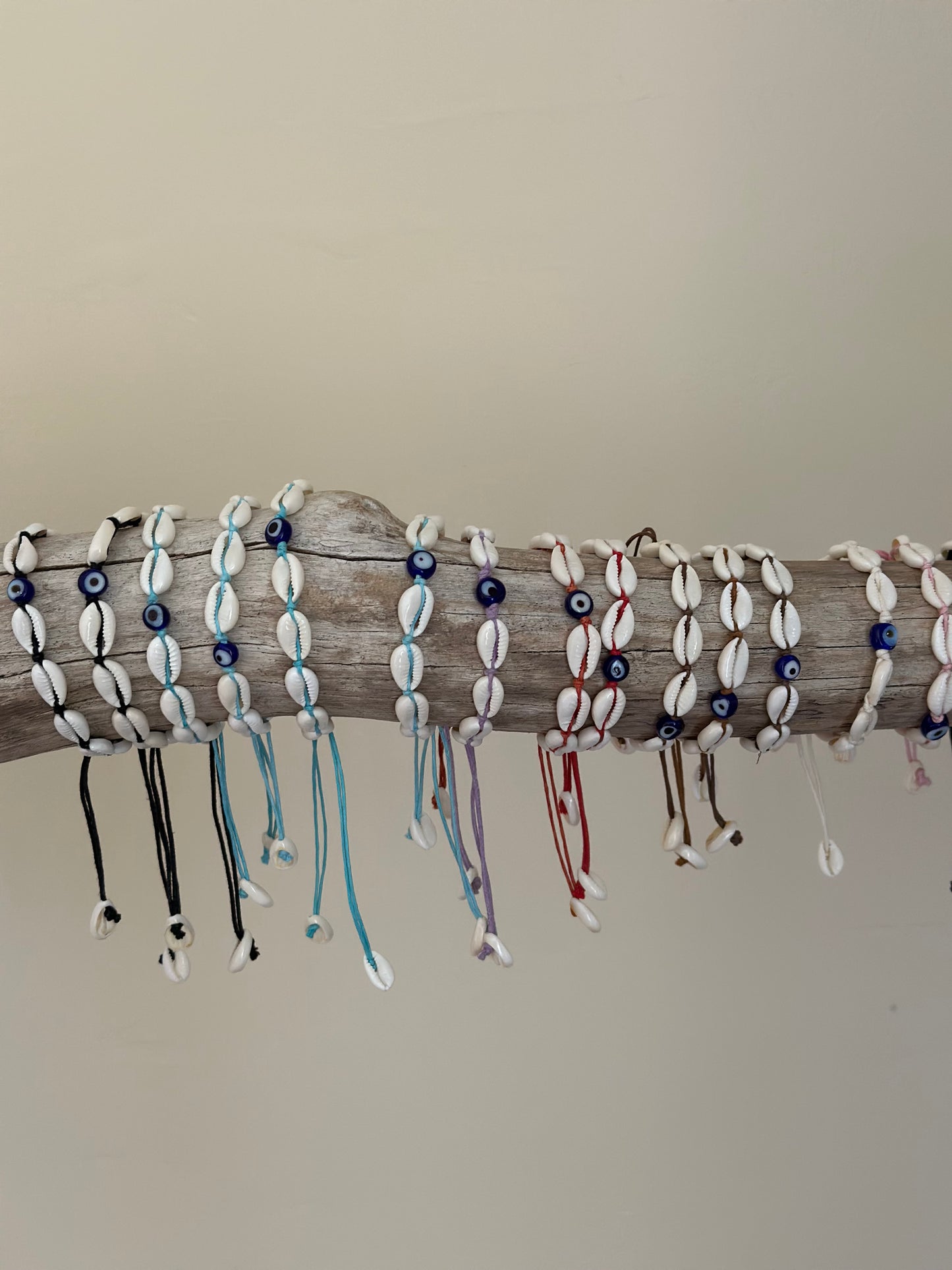 Shell tie bracelet