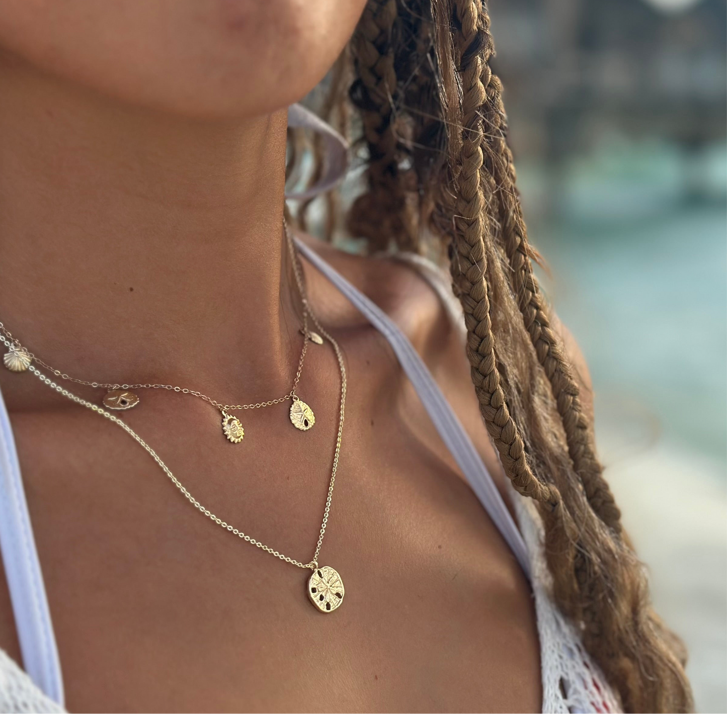 Sand Dollar coin necklace