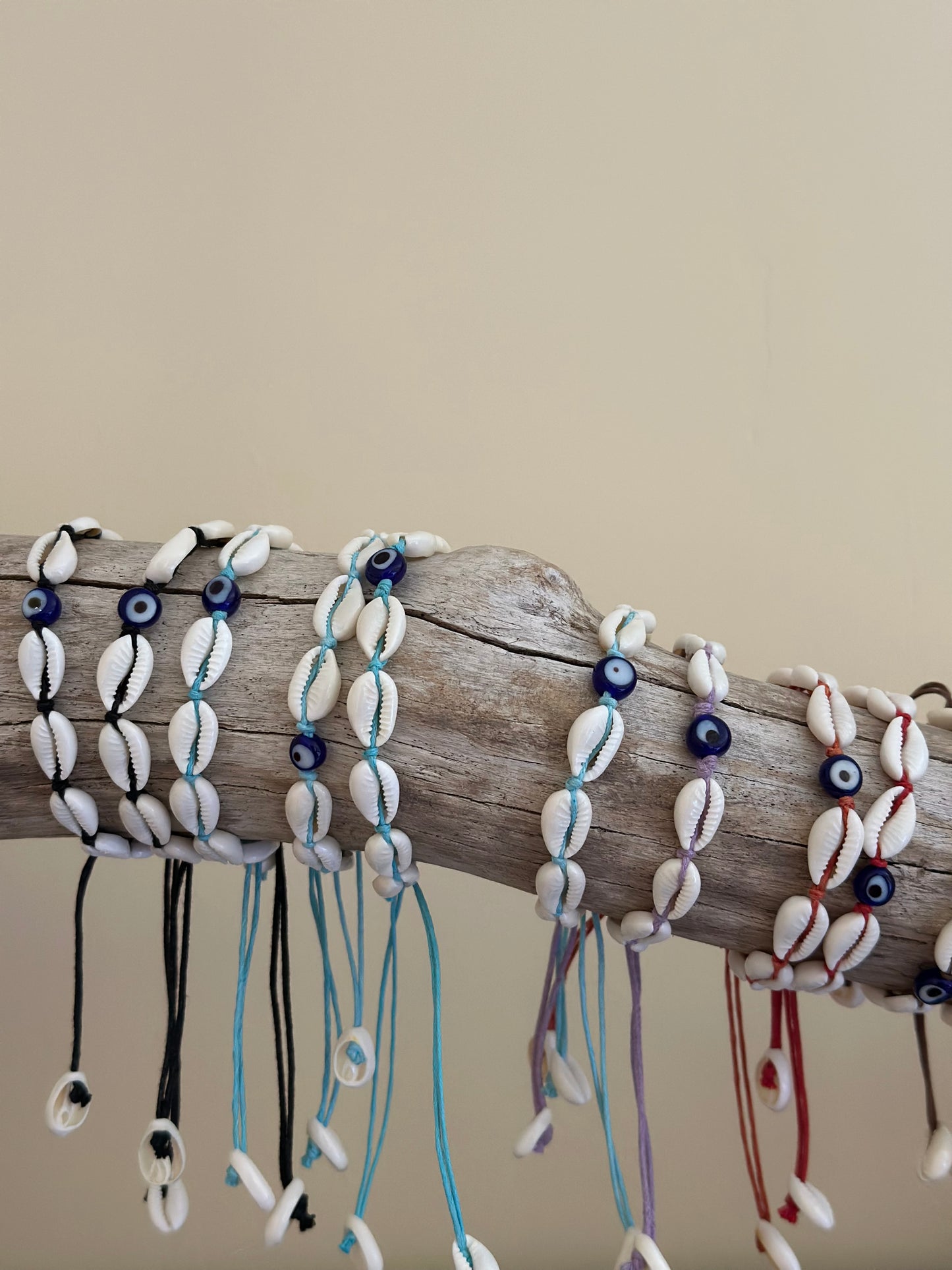 Shell tie bracelet