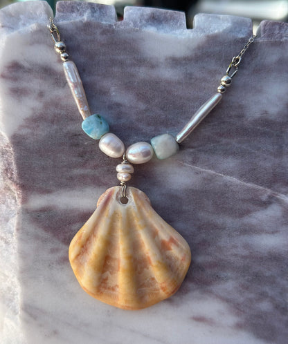 “Deep sea” silver necklace