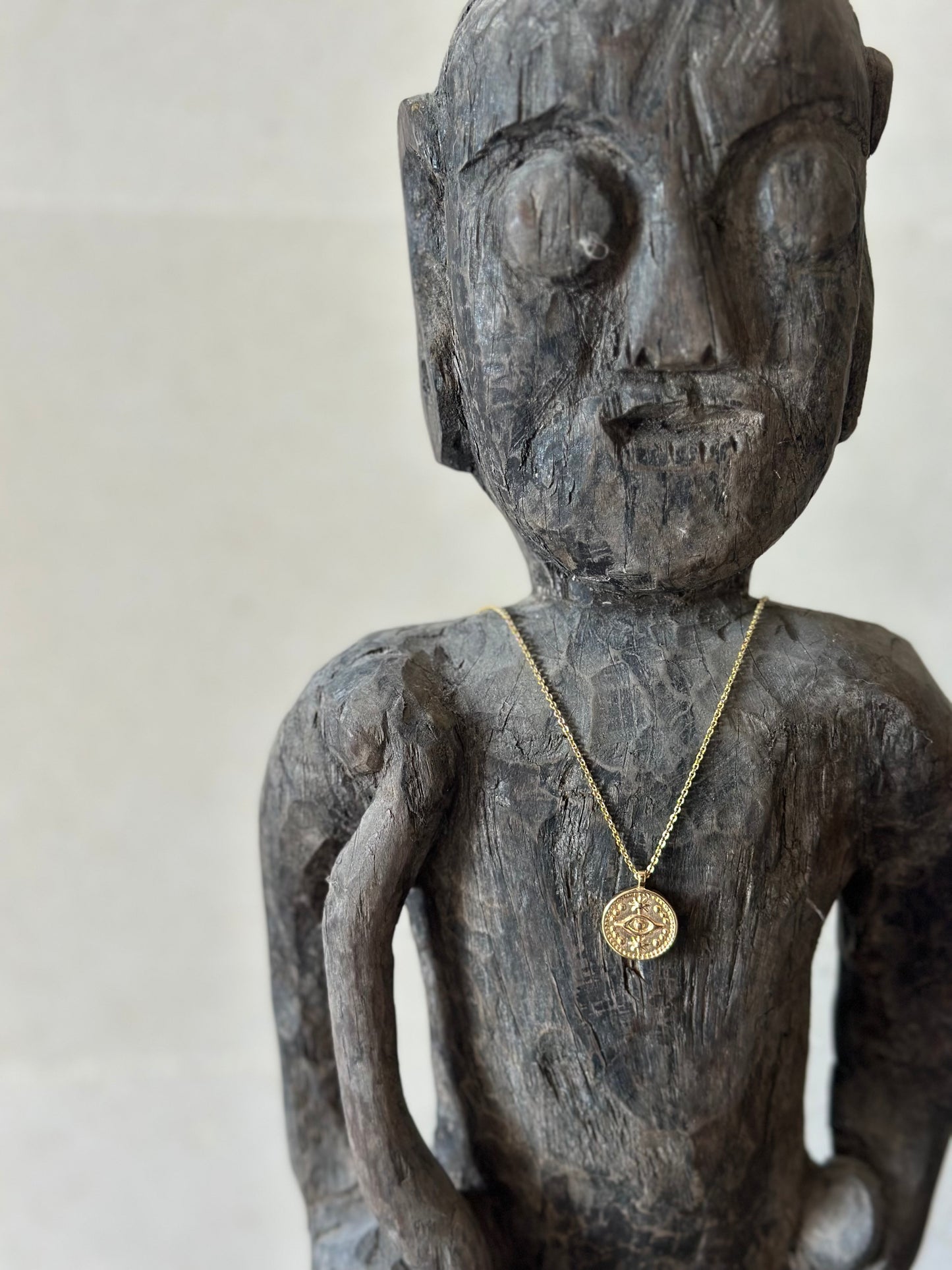 Evil eye coin necklace