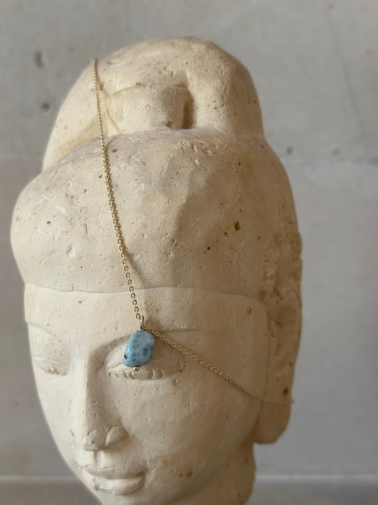 Larimar drop necklace