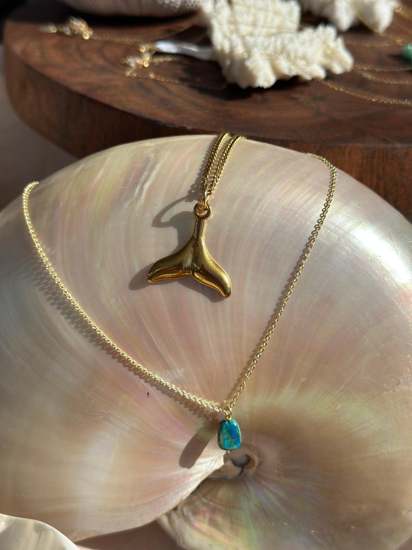 Chrysocolla droplet