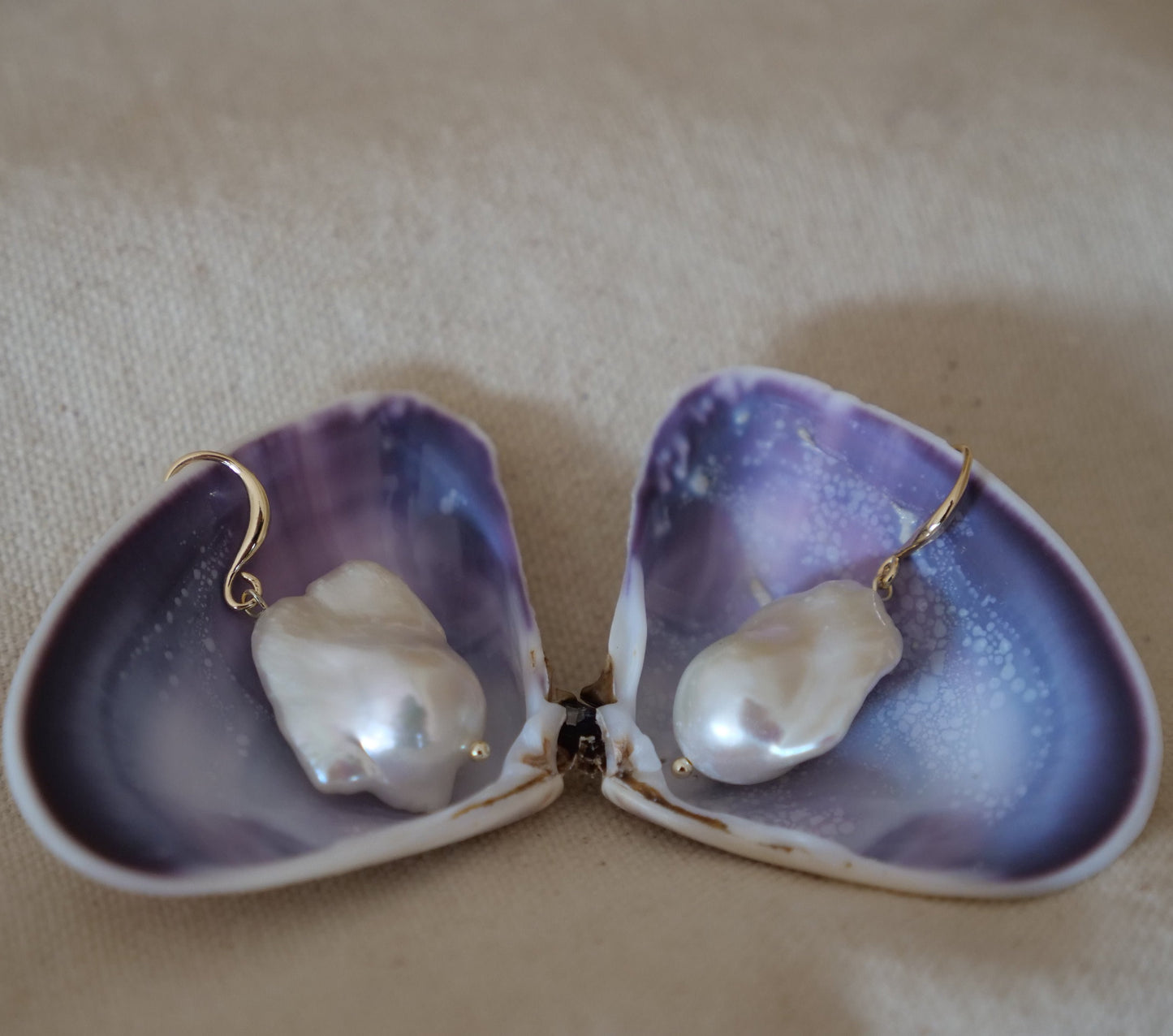 Large Baroque Pearl Earrings