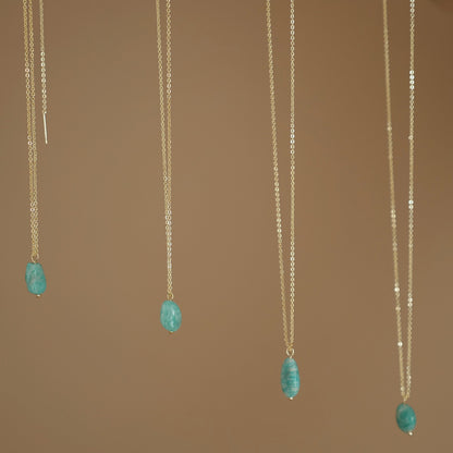 Amazonite Teardrop Necklace