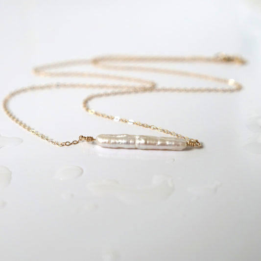 14k Gold Filled Pearl Necklace