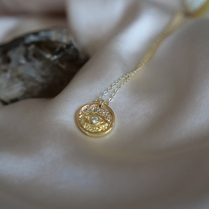 Evil Eye Coin Necklace