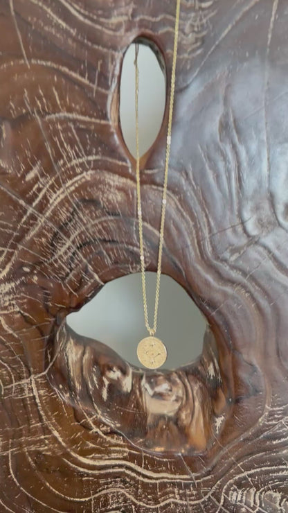 Evil eye coin necklace