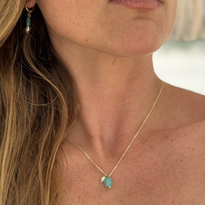 Amazonite Teardrop Necklace